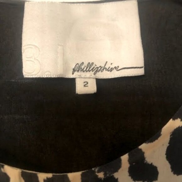 3.1 PHILLIP LIM 100% Silk Leopard Print Asymmetric Tunic Top Sleeveless 2 - Picture 5 of 5